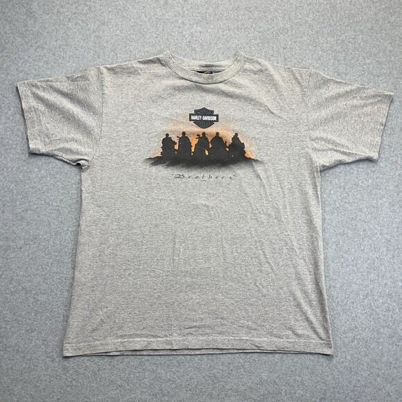 Vintage 2004 Harley Davidson T-Shirt Mens XL Gray Motorcycle Holoubek USA Made - Picture 2 of 11